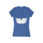 Eagle Wings Women's Jersey Short Sleeve Deep V-Neck Tee